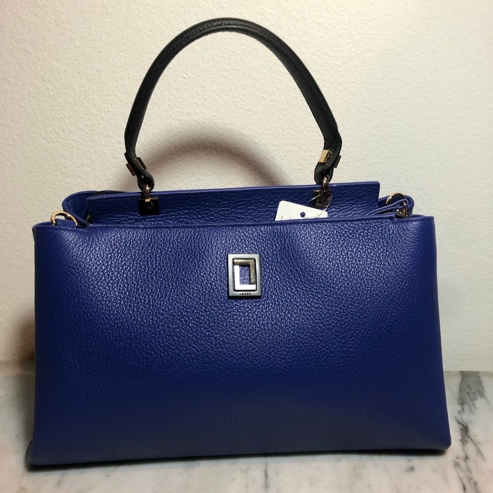 Luana Italy women’s Double Zip Satchel Leather Handbag